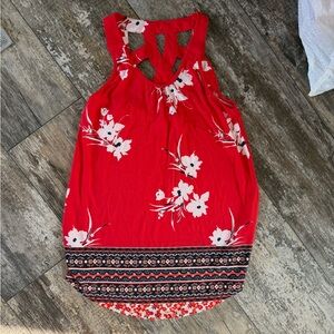 2 for $10 sale: NWT Knapp Studio ref floral rounded hem tank Top - S